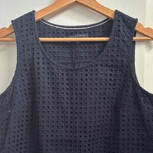 Tommy Hilfiger Blue Eyelet Top